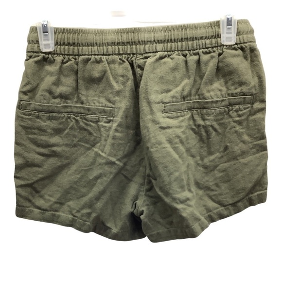 H&M olive green elastic waist shorts size 2 (Preowned) - Picture 2 of 4